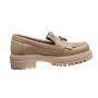 Pantofi dama casual din piele naturala box - Model Cleopatra Bej
